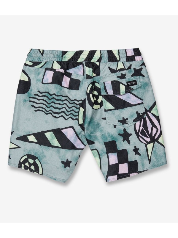 All-New Volcom Chlorine Killer Stoney 17 Boardshorts (temple teal)