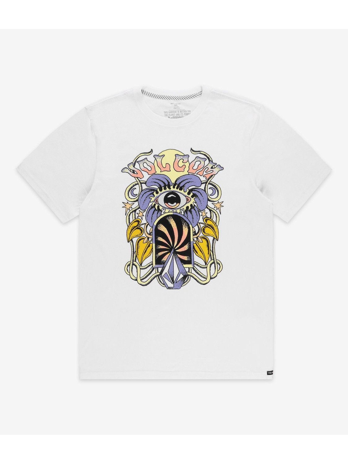 [Hot Sale] Volcom Eye See Yew T-Shirt (off white)