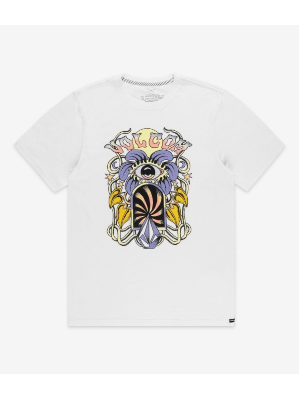 [Hot Sale] Volcom Eye See Yew T-Shirt (off white)