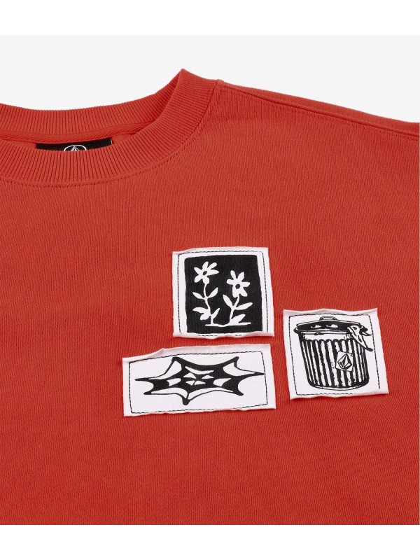 2024 New Volcom Featured Artist Keutchi Sweatshirt (bright red)